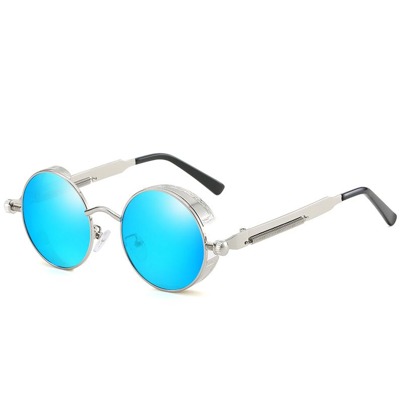 Retro Round Steampunk Sunglasses Polarized UV400 Vintage Unisex Eyewear