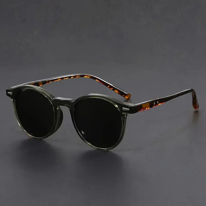 Retro Round Sunglasses Tortoiseshell Lightweight Fashion Eyewear