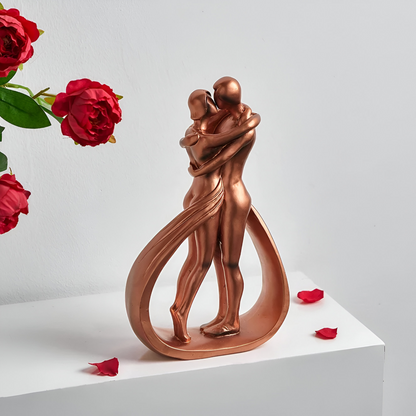 Romantic Couple Sculpture Resin Love Decor Figure