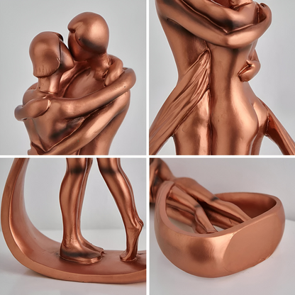 Romantic Couple Sculpture Resin Love Decor Figure