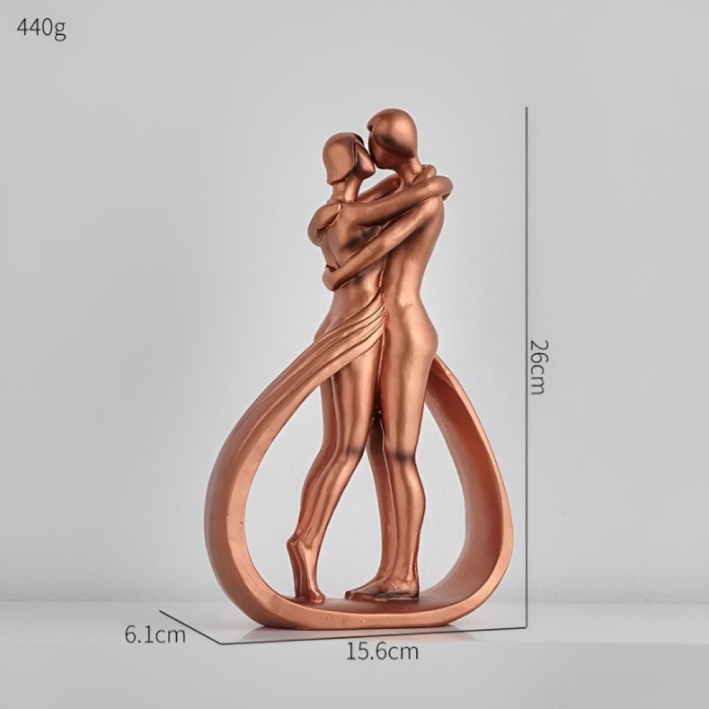 Romantic Couple Sculpture Resin Love Decor Figure