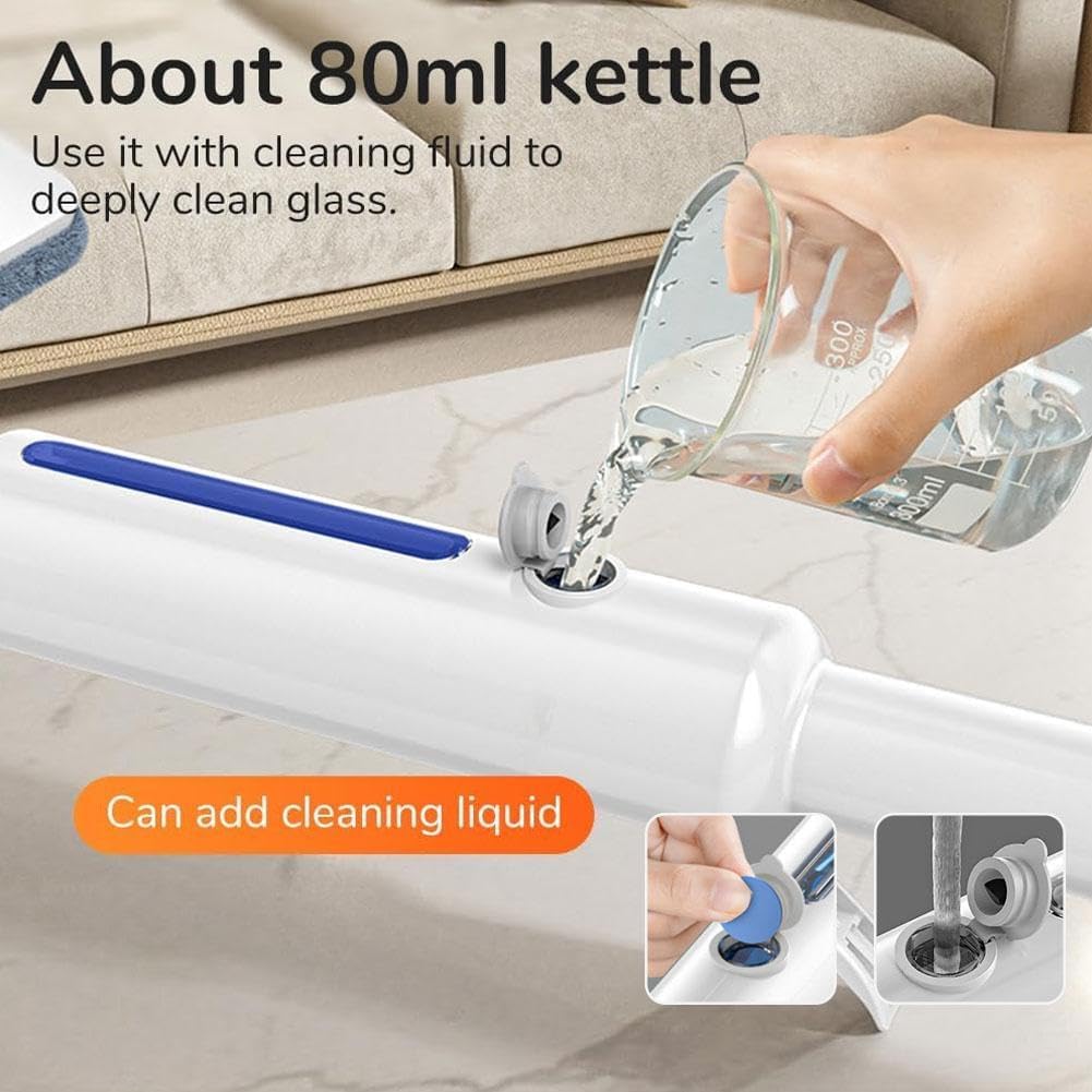 Rotating Window Cleaning Mop With Spray Extension Pole