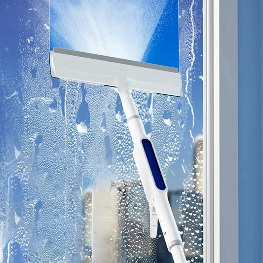 Rotating Window Cleaning Mop With Spray Extension Pole