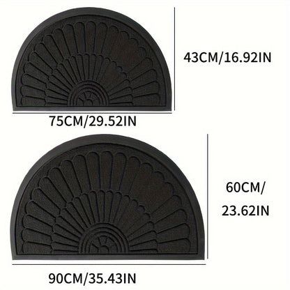 Rubber Door Mat Half Round Non Slip Indoor Outdoor Entrance Mat