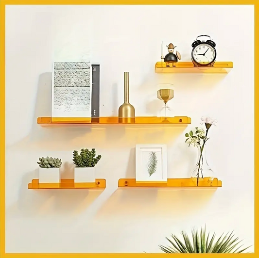 Industrial Floating Wall Shelf Modern Bathroom Storage Rack