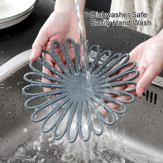 Silicone Trivet Set Heat Resistant Non Slip Hot Pot Pads