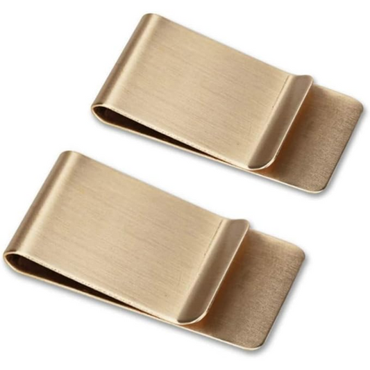 Slim Stainless Steel Card Holder and Money Clip Set