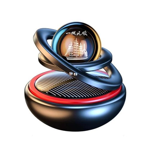 Solar Car Air Freshener 360° Rotating Auto Fragrance Diffuser