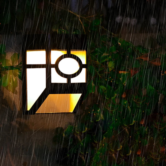 Solar LED Wall Lights Outdoor Waterproof Garden Lamp Set