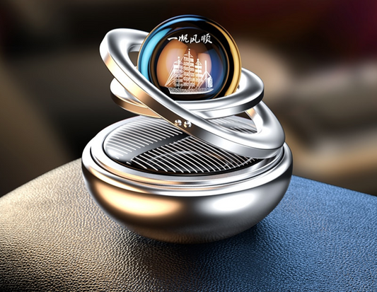 Solar Powered Car Air Freshener Rotating Dashboard Aroma Diffuser Luxury Fragrance Holder
