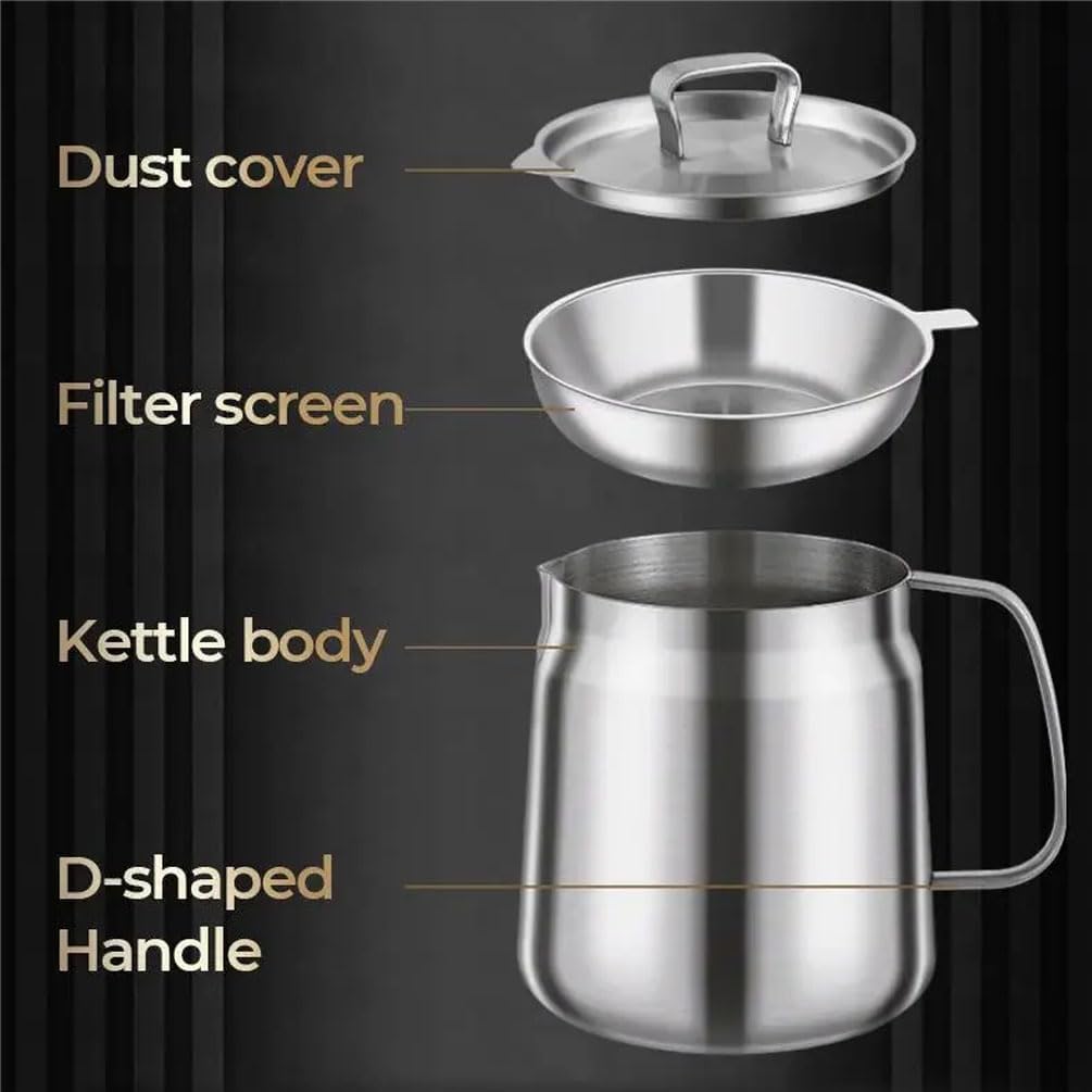 Stainless Steel Oil Filter Pot Cooking Storage Container