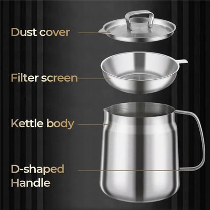 Stainless Steel Oil Filter Pot Cooking Storage Container