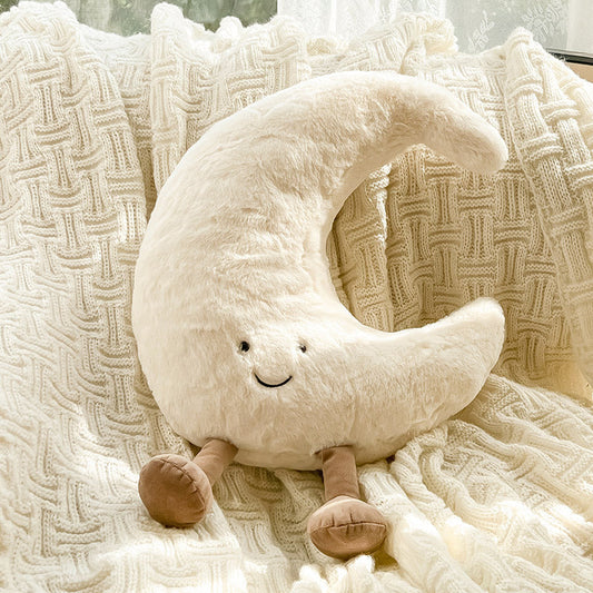 Sun Moon Decorative Pillow Soft Celestial Cushion