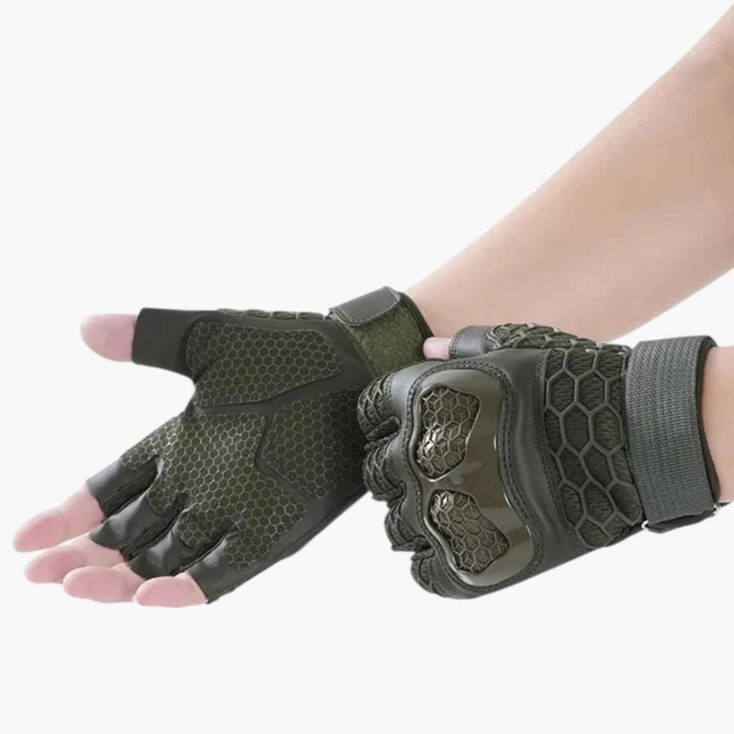 Tactical Fingerless Gloves Anti Slip Wear Resistant Outdoor Training Gloves