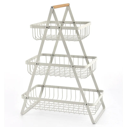 Tiered Fruit Basket Kitchen Counter Storage Organizer