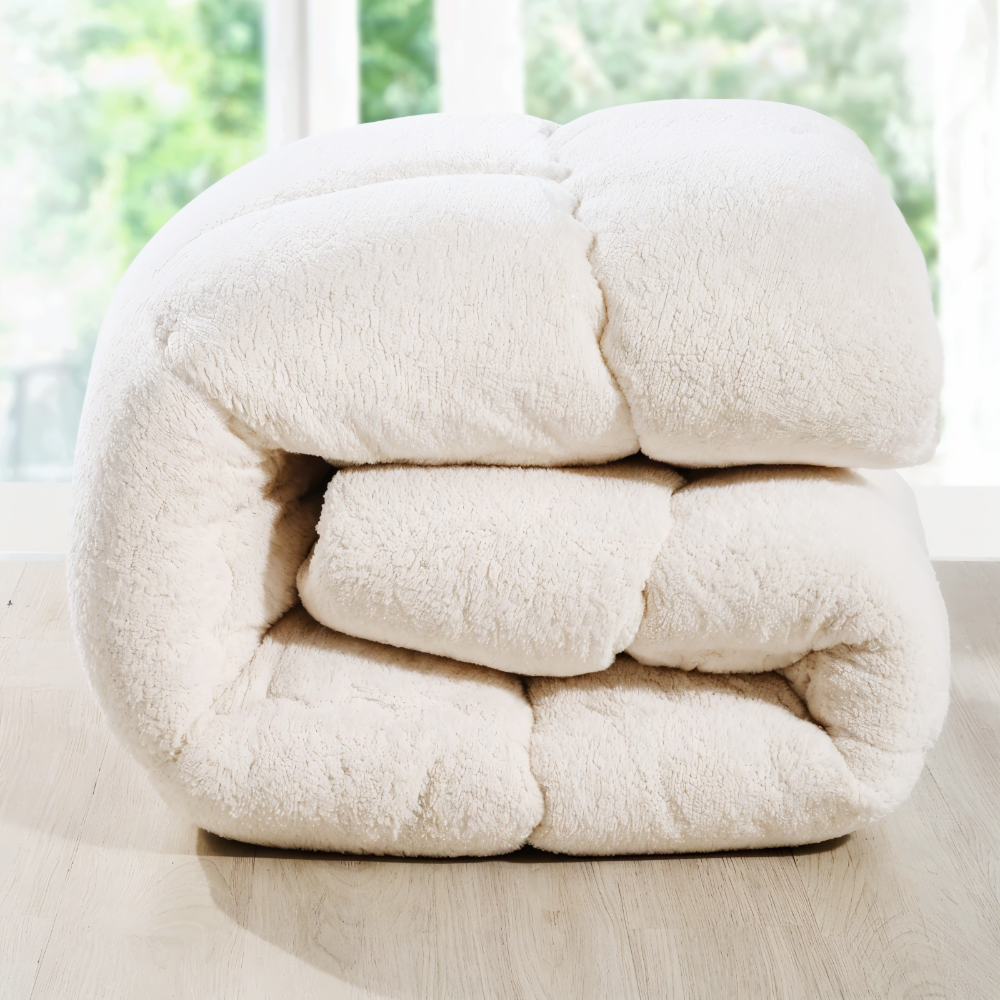 Ultra Soft Winter Quilt Cover Thick Plush Bedding Warm Flannel Blanket