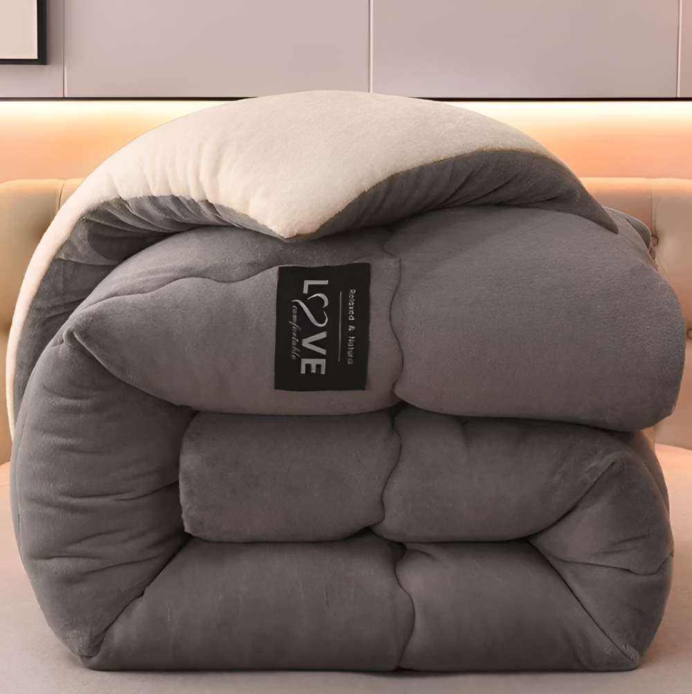 Ultra Soft Winter Quilt Cover Thick Plush Bedding Warm Flannel Blanket