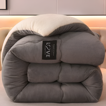 Ultra Soft Winter Quilt Cover Thick Plush Bedding Warm Flannel Blanket