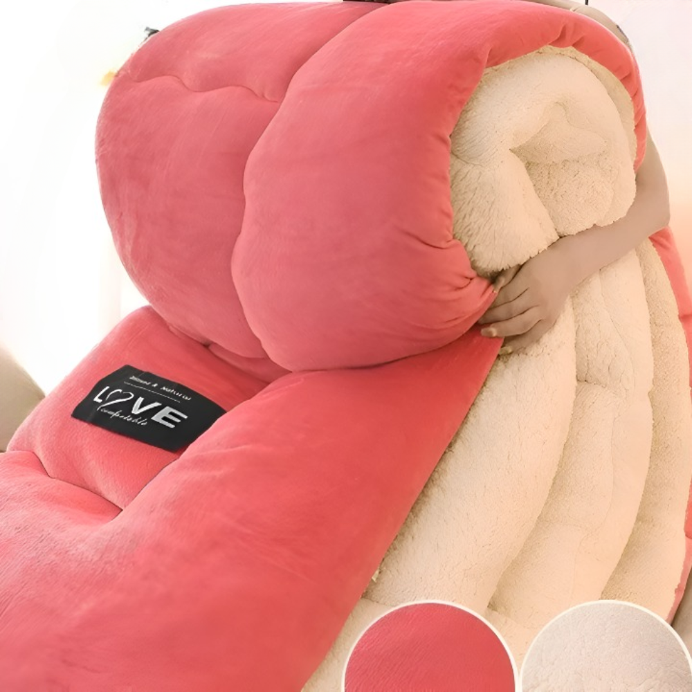 Ultra Soft Winter Quilt Cover Thick Plush Bedding Warm Flannel Blanket