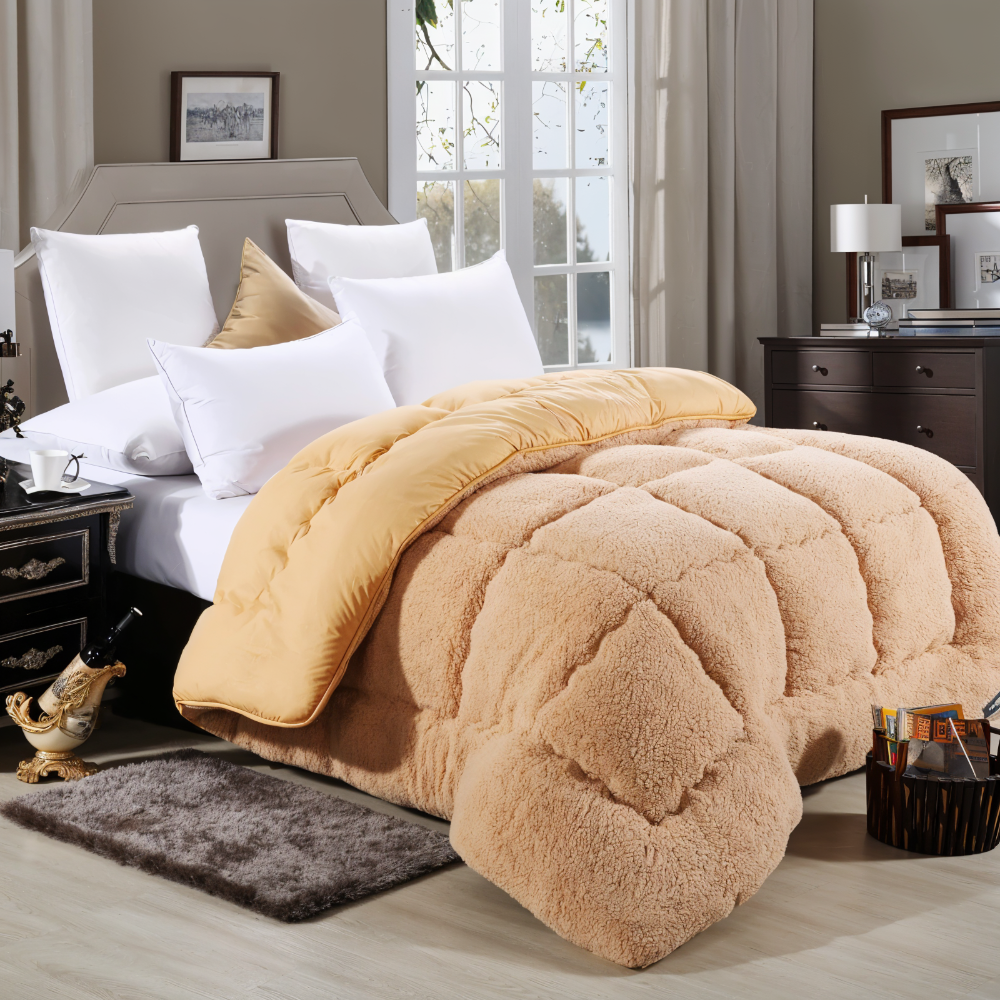 Ultra Soft Winter Quilt Cover Thick Plush Bedding Warm Flannel Blanket