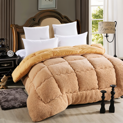 Ultra Soft Winter Quilt Cover Thick Plush Bedding Warm Flannel Blanket
