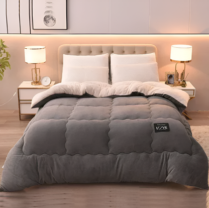 Ultra Soft Winter Quilt Cover Thick Plush Bedding Warm Flannel Blanket