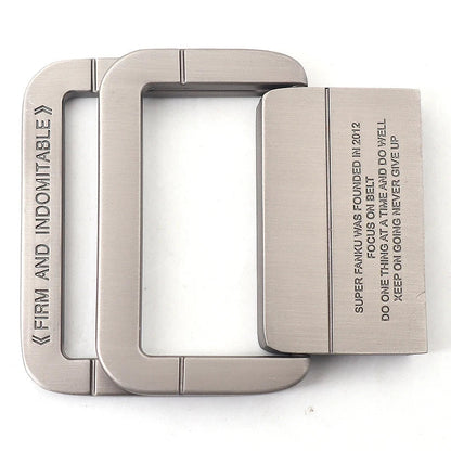 Unisex Canvas Belt Double Ring Buckle Adjustable Waist Strap