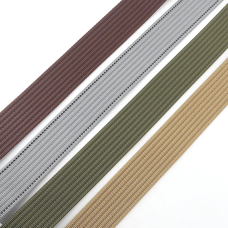 Unisex Canvas Belt Double Ring Buckle Adjustable Waist Strap