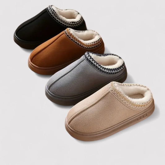 Unisex Soft Slippers Suede Indoor Comfort Anti Slip House Shoes