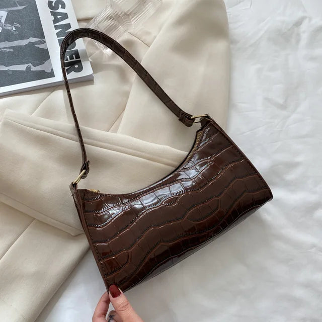 Vintage PU Leather Shoulder Bag for Women Everyday Style