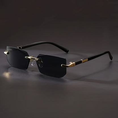 Vintage Rimless Square Glasses Stainless Steel Fashion Eyewear
