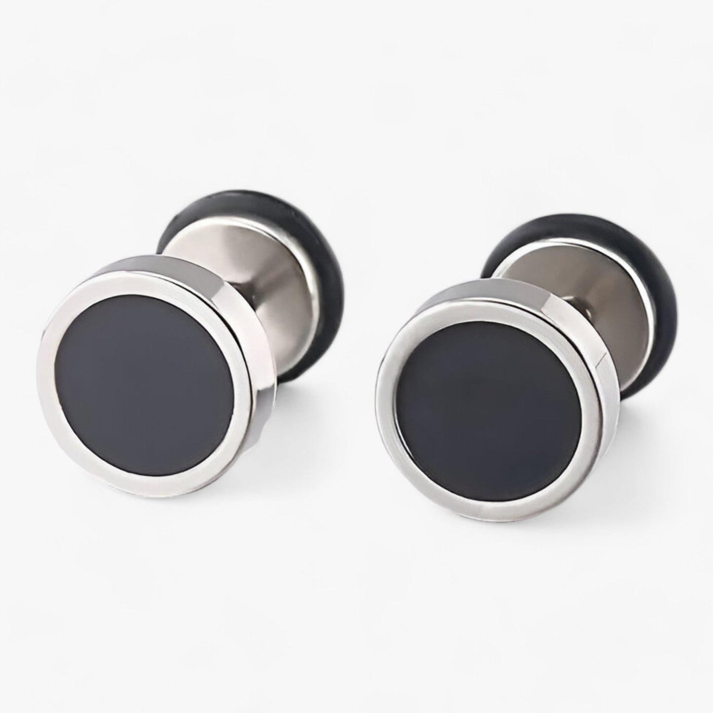 Vintage Titanium Steel Mens Earrings