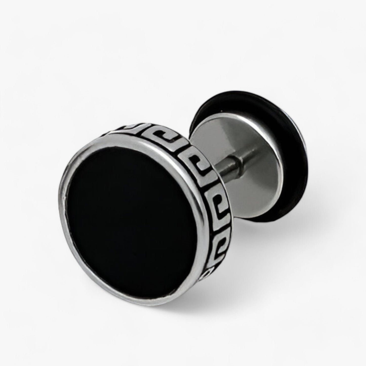 Vintage Titanium Steel Mens Earrings