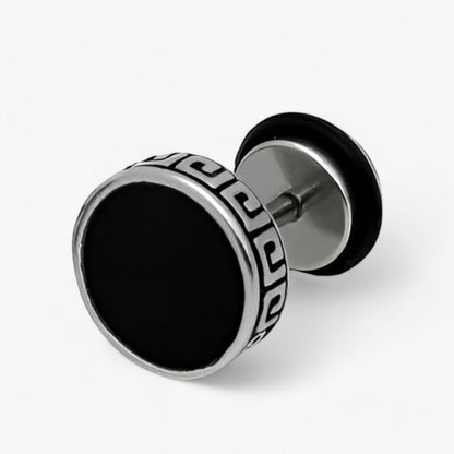 Vintage Titanium Steel Mens Earrings