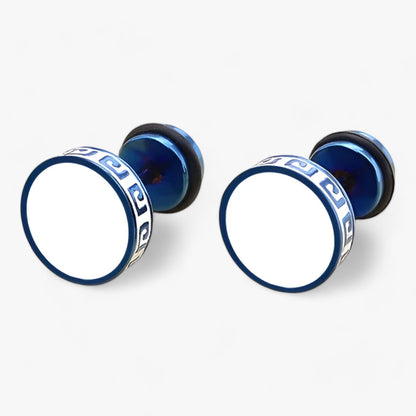 Vintage Titanium Steel Mens Earrings