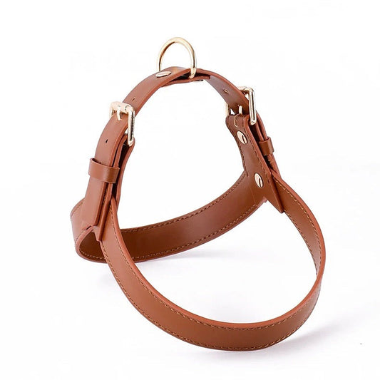 Waterproof Leather Dog Harness Adjustable Comfortable Pet Vest