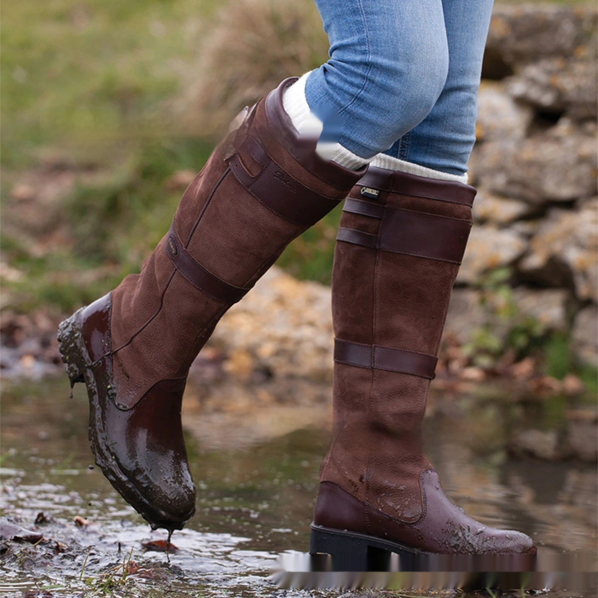 Waterproof Outdoor Boots High Shaft Buckle Rain Footwear