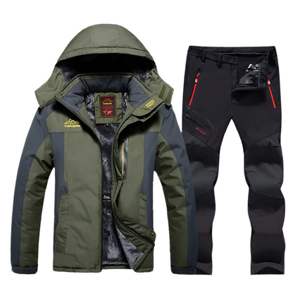 Waterproof Winter Outdoor Suit Padded Jacket Pants Set