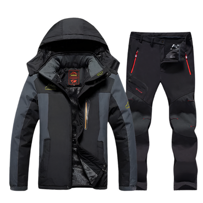 Waterproof Winter Outdoor Suit Padded Jacket Pants Set