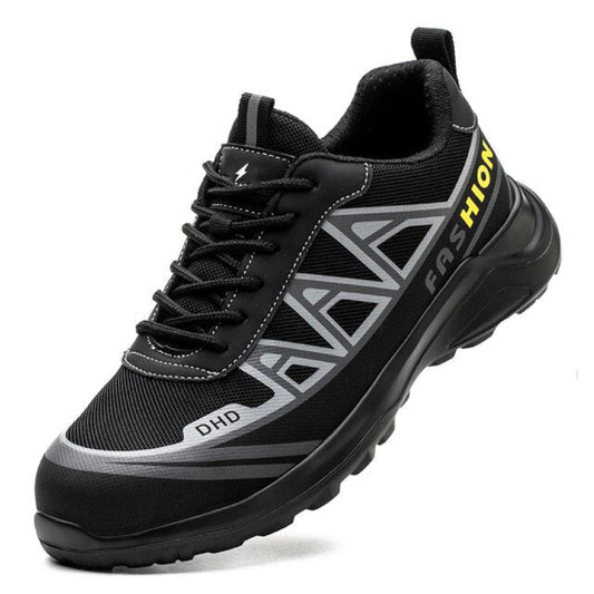 Wide Fit Steel Toe Safety Work Shoes Lace Up Design