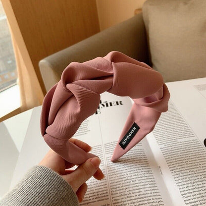 Wide Knotted Headband Womens Soft Fashion Hair Accessory