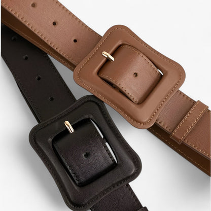 Wide Vintage Leather Waist Belt Adjustable Fashion Dress Belt