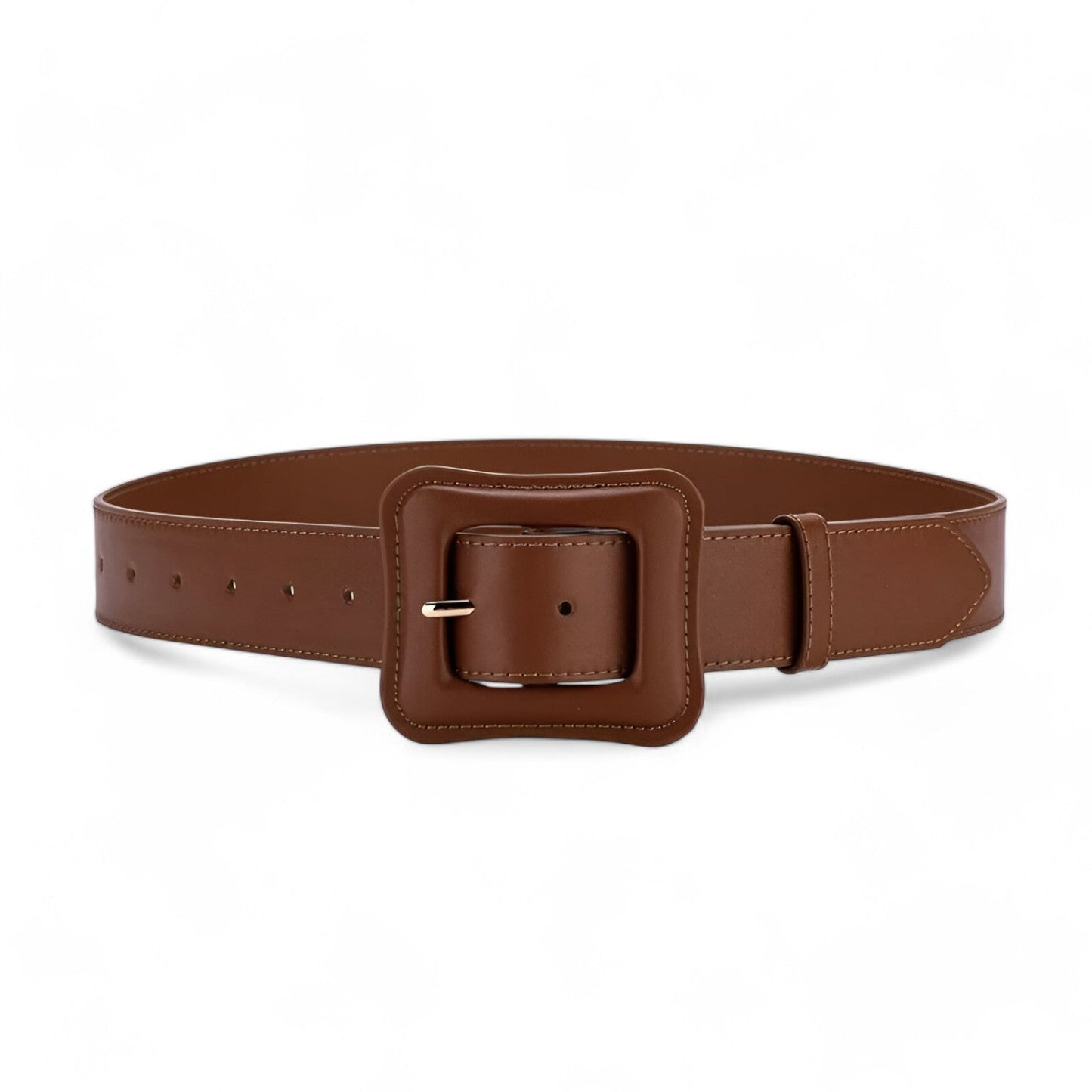 Wide Vintage Leather Waist Belt Adjustable Fashion Dress Belt