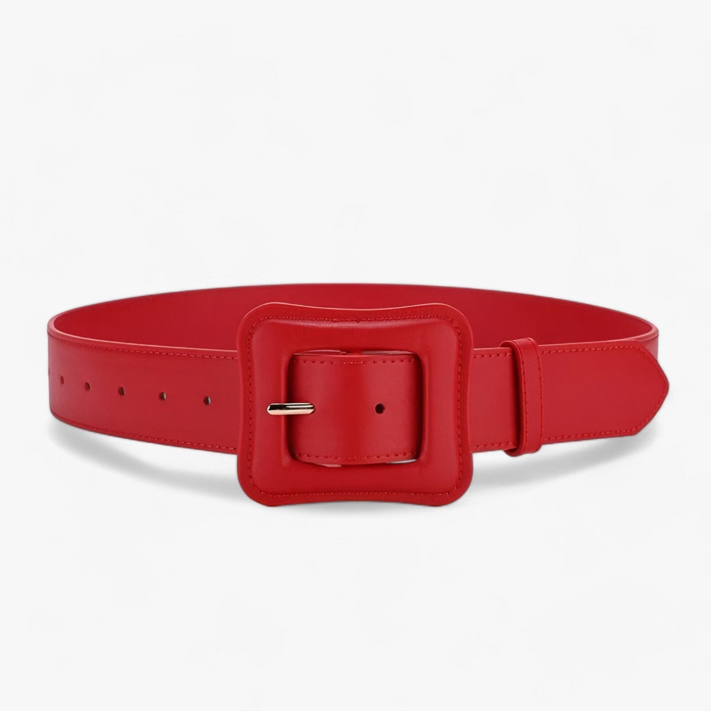 Wide Vintage Leather Waist Belt Adjustable Fashion Dress Belt