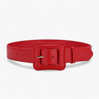 Wide Vintage Leather Waist Belt Adjustable Fashion Dress Belt