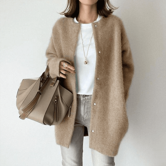 Women Cotton Cardigan Soft Elegant Knit Sweater Casual Layering