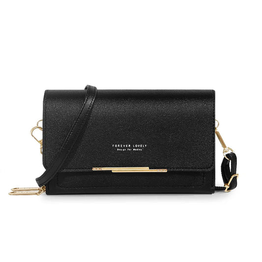 Women PU Leather Handbag Soft Flap Shoulder Crossbody Bag
