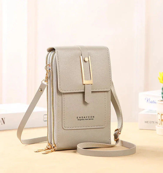 Women Phone Crossbody Bag PU Leather Mini Shoulder Bag