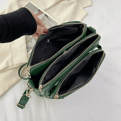 Women's Leather Crossbody Shoulder Bag Adjustable Strap Purse