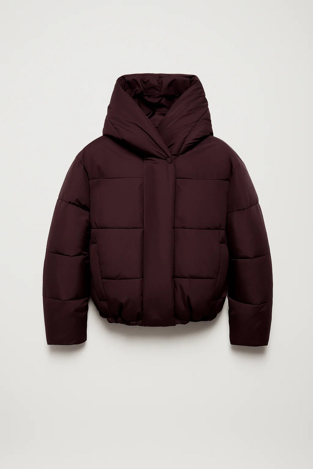 Womens Short Puffer Jacket Oversized Hood Warm Quilted Coat